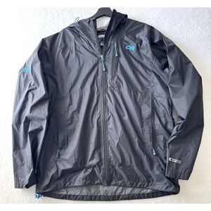 Outdoor Research Helium HD Pertex Shield Mens XXL Rain jacket BLK Vented Pockets